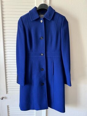 J. Crew Royal Blue Double Cloth Coat